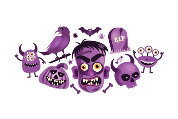 Download Set of Halloween Spooky and Scary Object - Premium Resources