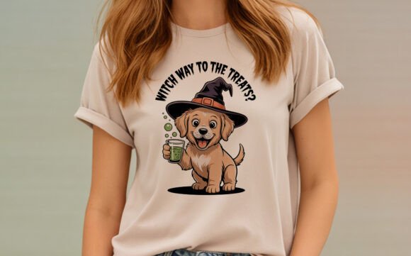 Download Cute Halloween Puppy Witch Treats Shirt - Puppy Collection
