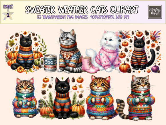 Download Sweater Weather Cats Clipart - Premium Resources