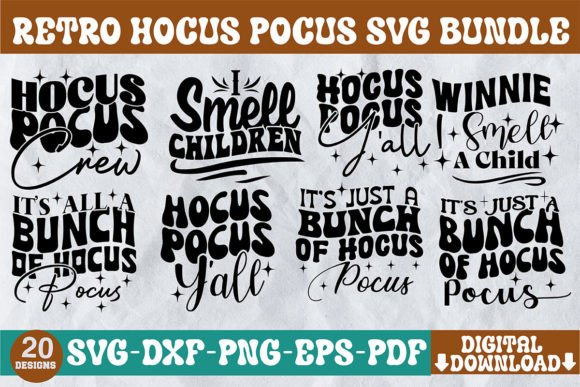 Download Retro Hocus Pocus SVG Bundle - Hocus pocus Collection