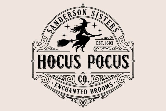 Download Hocus Pocus Witch SVG, Witch Label, Logo - Hocus pocus Collection