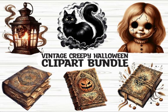 Download Vintage Creepy Halloween Clipart - Premium Resources